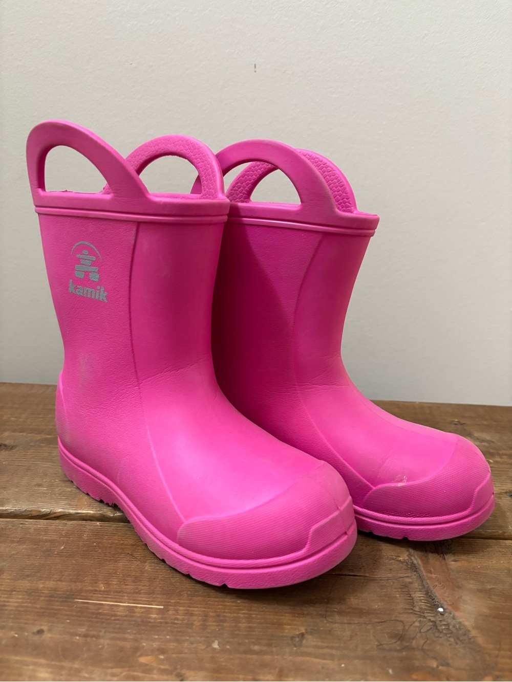 Kamik Kids' Waterproof Pink Rain Boots Size 12